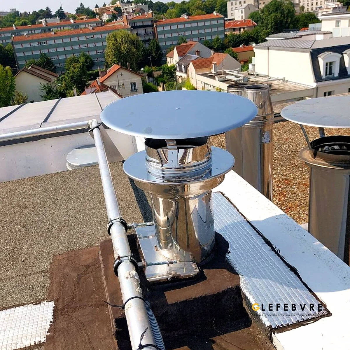 Installation sortie de toit VMC