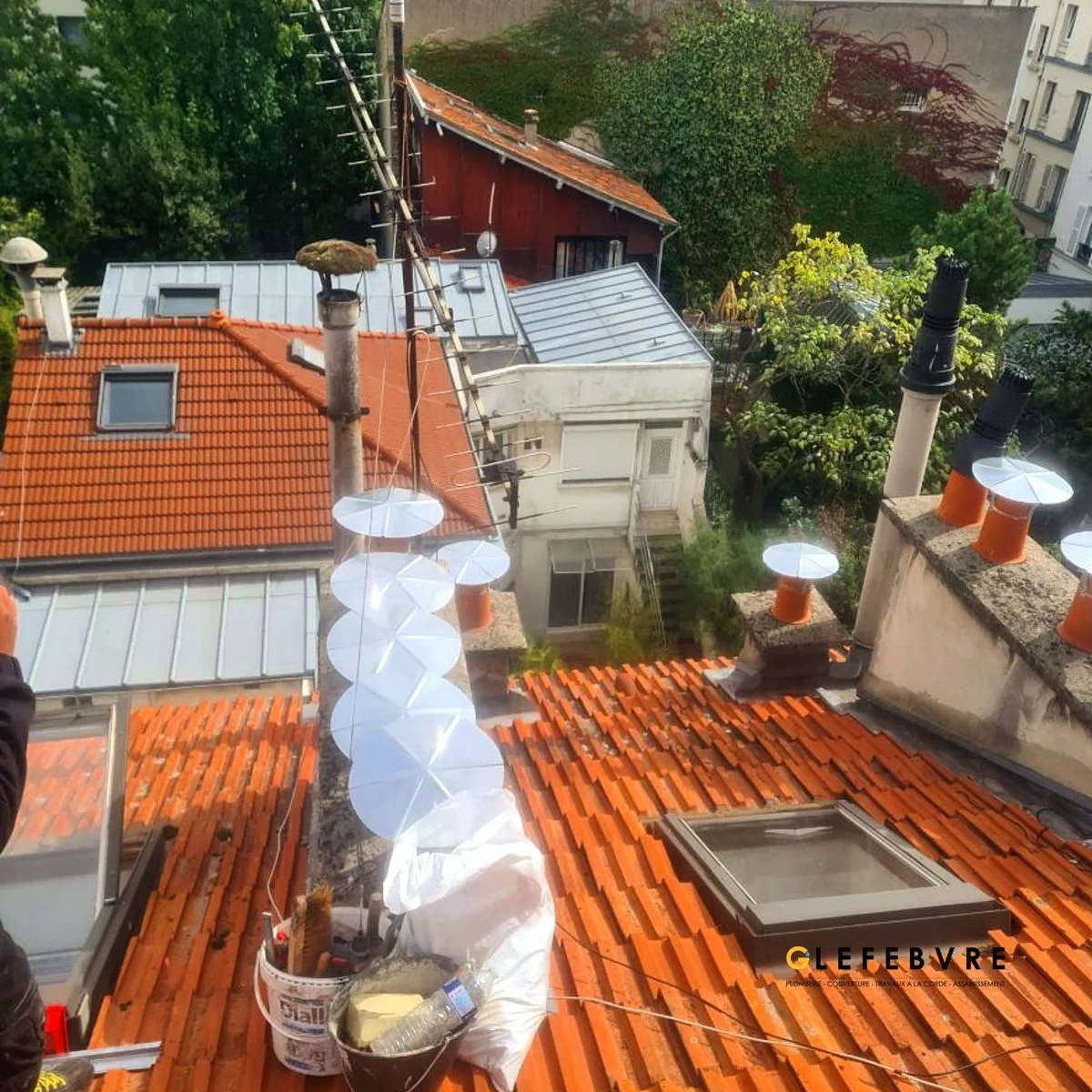 Remplacement chapeaux de cheminée