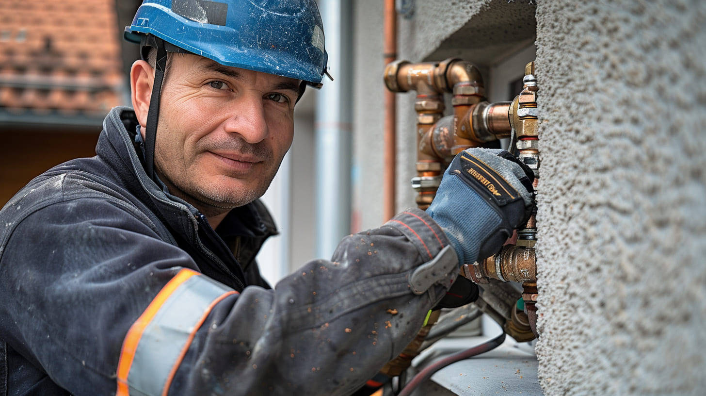 Plombier au travail