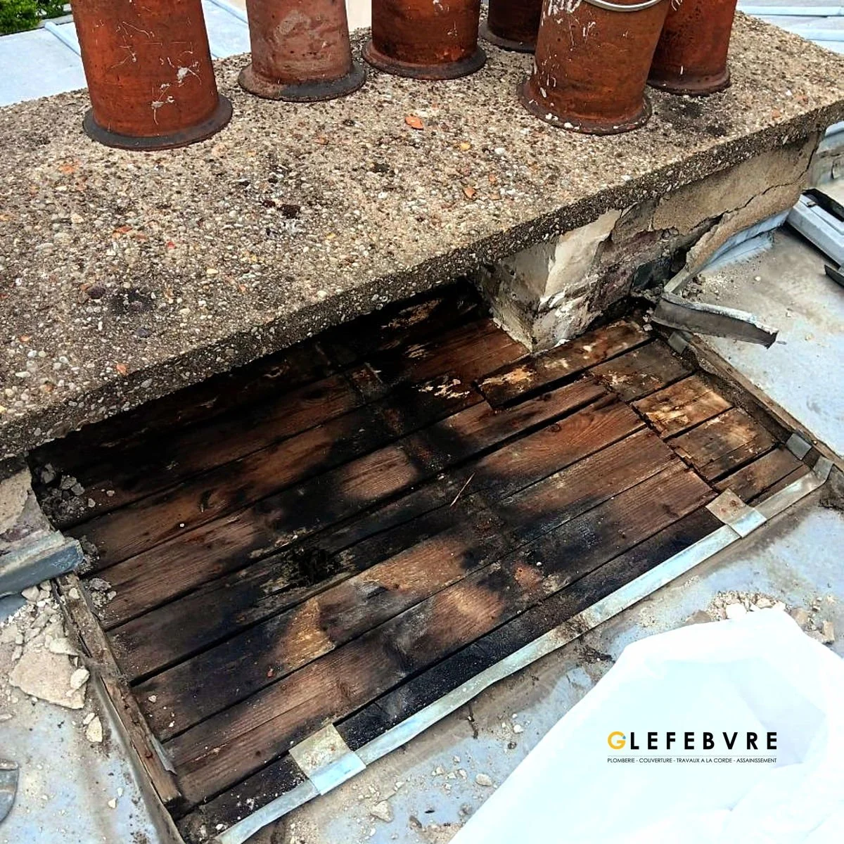 Sinistre - Dégât des eaux sur charpente